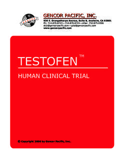 Microsoft Word - TESTOFEN - Human Trial For Testosterone Increase.doc