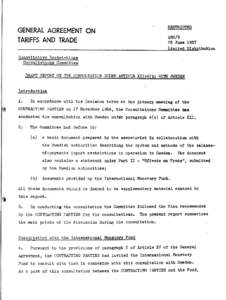 GENERAL AGREEMENT O N TARIFFS AND TRADE RESTRICTED QRC/9 25 June 1957