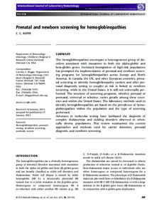 Health / Thalassemia / Hemoglobinopathy / Beta-thalassemia / Hemoglobin / Alpha-thalassemia / Sickle-cell disease / Newborn screening / Compound heterozygosity / Hematology / Hemoglobins / Medicine