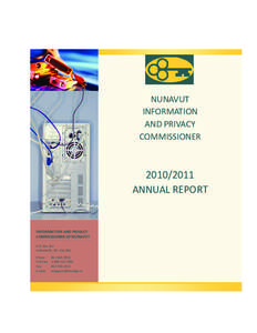       NUNAVUT  INFORMATION  AND PRIVACY 
