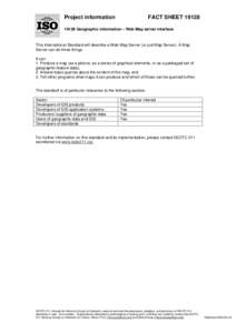 Open Geospatial Consortium / Standards organizations / Web Map Service / International Organization for Standardization / Measurement / Science / Cartography / ISO 19136 / Digital Geographic Information Working Group / Geographic information systems / GIS software / ISO/TC 211