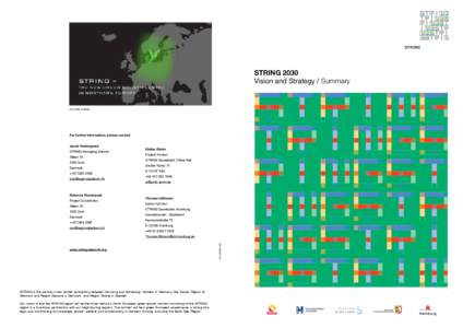 STRING 2030 Vision and Strategy / Summary PICTURE: STRING  For further information, please contact