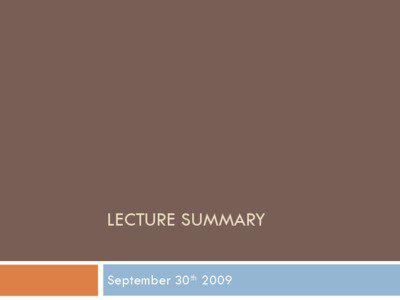 Lecture Summary - Crystal structures and their slip systems; dislocation shear stress resolution; using stereographic projections