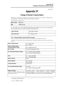 Appendix 3Y Change of D irector’s Interest N otice Rule 3.19A.2 Appendix 3Y Change of Director’s Interest Notice