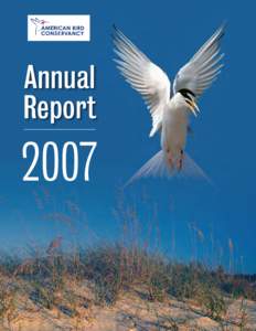 Annual Report 2007  AMERICAN BIRD CONSERVANCY