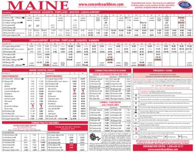 Geography of the United States / Concord Coach Lines / Transportation in Boston /  Massachusetts / Logan International Airport / Bangor / Brunswick Maine Street Station / Transportation in the United States / Cities in Maine / Maine