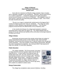 Air pollution / Emission standards / Air dispersion modeling / Environment / Chicago metropolitan area / Wilmette /  Illinois / Sustainable transport