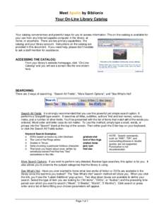 Microsoft Word - Meet Apollo by Biblionix INTERNAL - Catalog a.doc