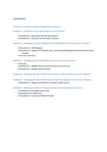 CONTENTS    Principles for a National Airports Safeguarding Framework  Guideline A – Measures for Managing Impacts of Aircraft Noise  • Attachment 1: Alternative Aircraft Noise Metrics  • A