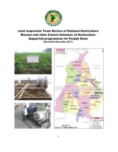 Joint Inspection Team Review of National Horticulture Mission and other Central Schemes of Horticulture Supported programmes for Punjab State (November-December,