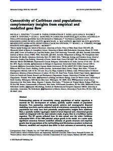 Connectivity of Caribbean coral populations: complementary insights from empirical and modelled gene flow