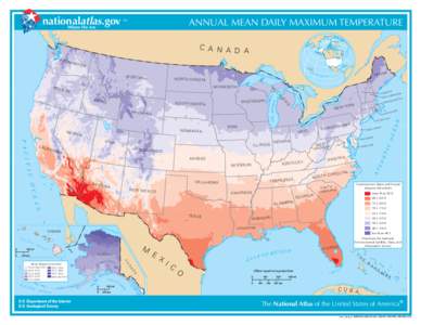 ANNUAL MEAN DAILY MAXIMUM TEMPERATURE  WA S HING