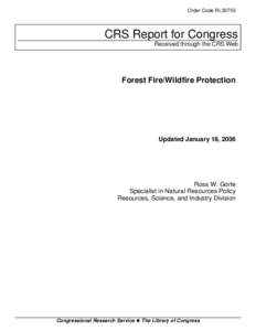 Forest Fire/Wildfire Protection