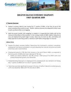 Microsoft Word - Economic Snapshot Quater 1_09