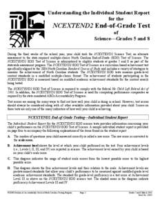 Education in the United States / Standardized tests / Standards-based education / Sports science / Test / No Child Left Behind Act / General Educational Development / ACT / North Carolina End of Grade Tests / Education / Evaluation / Achievement tests