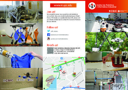 www.iri.upc.edu Join us! Water-Cycle Control Systems Lab  We are glad to receive new researchers and students to