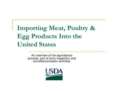 Automated Import Information System / Agriculture / Food Safety and Inspection Service / Food and drink / Economy of the United States