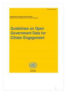 ST/ESA/PAD/SER.E/177  Department of Economic and Social Affairs Division for Public Administration and Development Management  Guidelines on Open