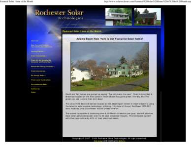 Featured Solar Home of the ...