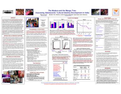 The Modem and the Mango Tree: Assessing Adolescents’ Cultural Identity Development in India Robert W. Roeser Mrinalini A. Rao, Ruhi Berry, Ayesha Gonsalves, Mukti Shah, Yogita Hastak, Sunit A. Bhatewara