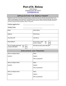 Cover letter / Business / St. Helens /  Oregon / Résumé / Application for employment / Email / Human behavior / Federal Resume / Employment / Recruitment / Personal life