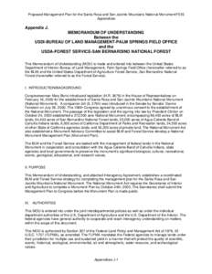 Peninsular Ranges / San Bernardino National Forest / Cahuilla / Santa Rosa and San Jacinto Mountains National Monument / Conservation in the United States / Bureau of Land Management / National Environmental Policy Act / Federal Land Policy and Management Act / Council on Environmental Quality / Geography of California / Southern California / Environment of the United States