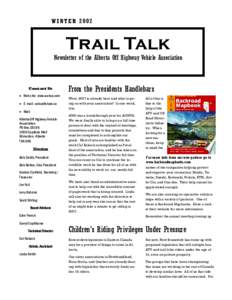 Trail / Calgary / Lakeland Provincial Park and Recreation Area / 2nd millennium / Geography of Canada / All-terrain vehicle / Modern history / Alberta / ATVs / Edmonton