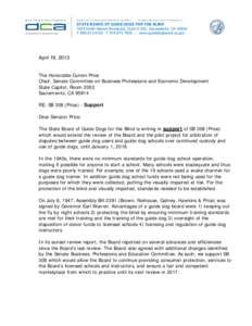 Microsoft Word - Board Letter of support SB 308 (Price) Senate B&P