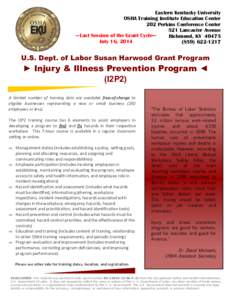 Management / Risk management / Industrial hygiene / Safety engineering / Hazard analysis / Occupational Safety and Health Administration / Workplace safety / United States Department of Labor / Hazard prevention / Safety / Risk / Occupational safety and health