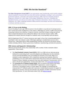 Software development / Software design / Model-driven architecture / Software quality / CISQ / Healthcare Services Specification Project / Richard Soley / Unified Modeling Language / Software engineering / Object Management Group