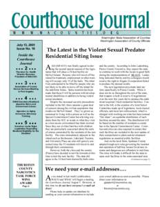 Washington State Association of Counties Washington Association of County Officials July 13, 2001 Issue No. 10