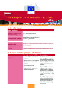Ethnic groups in Kosovo / European Roma Information Office / Roma / Latvia / Roma in Bulgaria / Decade of Roma Inclusion / Europe / Economy of the European Union / European Social Fund