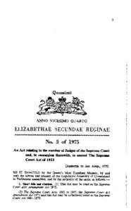 5  ANNO VICESIMO QUARTO EIAZABETHAE SECUNDAE REGINAE No. 3 of 1975