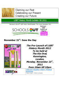 LGBT history / Gender-based violence / LGBT History Month / Sue Sanders / Gay bashing / Peter Tatchell / Coming out / Homophobia / Gay / Gender / LGBT / Human sexuality