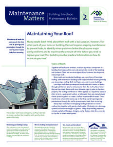 Building Envelope Maintenance Bulletin 2  No.