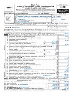 Form  Short Form Return of Organization Exempt From Income Tax  990-EZ