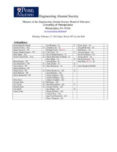 Engineering Alumni Society Minutes of the Engineering Alumni Society Board of Directors University of Pennsylvania Philadelphia, PA[removed]www.seas.upenn.edu/alumni/