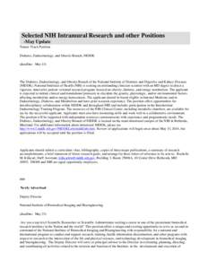 NIH Intramural Research Program / National Institute of Diabetes and Digestive and Kidney Diseases / Research / Division of Intramural Research / Medical Scientist Training Program / National Institute of Mental Health / Samuel Dagogo-Jack / National Institutes of Health / Medicine / Health