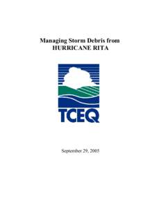 Managing Storm Debris from Hurricanes (RITA)