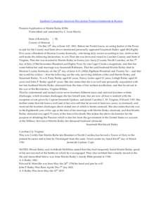 Southern Campaign American Revolution Pension Statements & Rosters Pension Application of Martin Bailey R394 Transcribed and annotated by C. Leon Harris State of Kentucky } SS. County of Monroe }