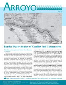 2012  Border Water Source of Conflict and Cooperation