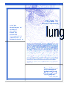 lung	149 wait list  156 deceased donation  160