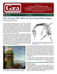 Gæa May-June 2010 Published by the  Association for Women Geoscientists