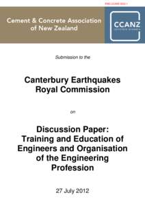 ENG.CCANZSubmission to the Canterbury Earthquakes Royal Commission