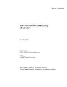 ACRF Data Collection and Processing Infrastructure