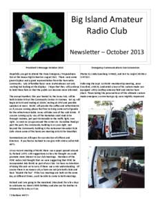 Big Island Amateur Radio Club Newsletter – October 2013