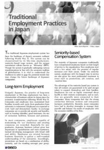 Traditional Employment Practices in Japan Hiten Amin Reports - Tokyo, Japan  The traditional Japanese employment system has