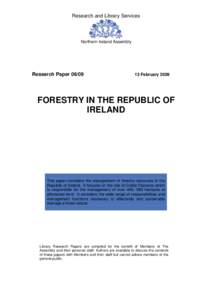 Research and Library Services  Northern Ireland Assembly Research Paper 06/09