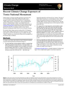 Recent Climate Change Exposure of Tonto National Monument