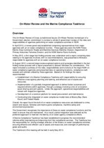 Marine Compliance Taskforce overview, questions and answers